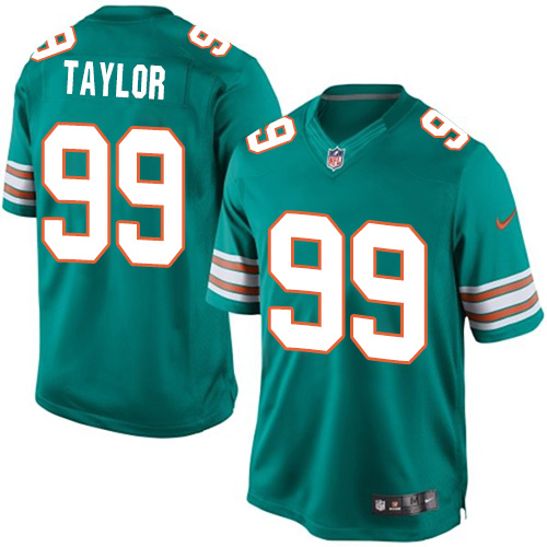 Youth Elite Jason Taylor Nike Jersey Aqua Green Alternate - #99 NFL Miami Dolphins